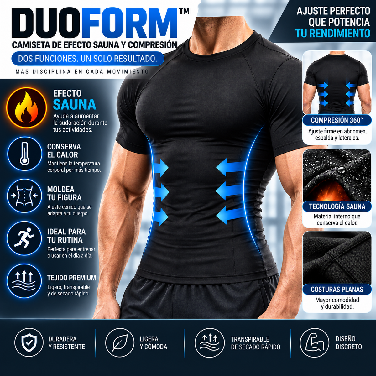 DUOFORM™ - DE EFECTO SAUNA Y COMPRESION