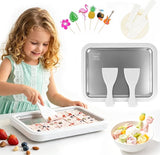 Máquina de Helado Enrollado, Placa Fría Instantánea, Ideal para Hacer Helado Enrollado