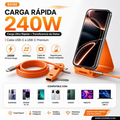 CABLE CARGA RAPIDA 240W