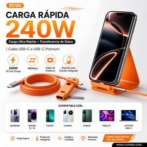 CABLE CARGA RAPIDA 240W