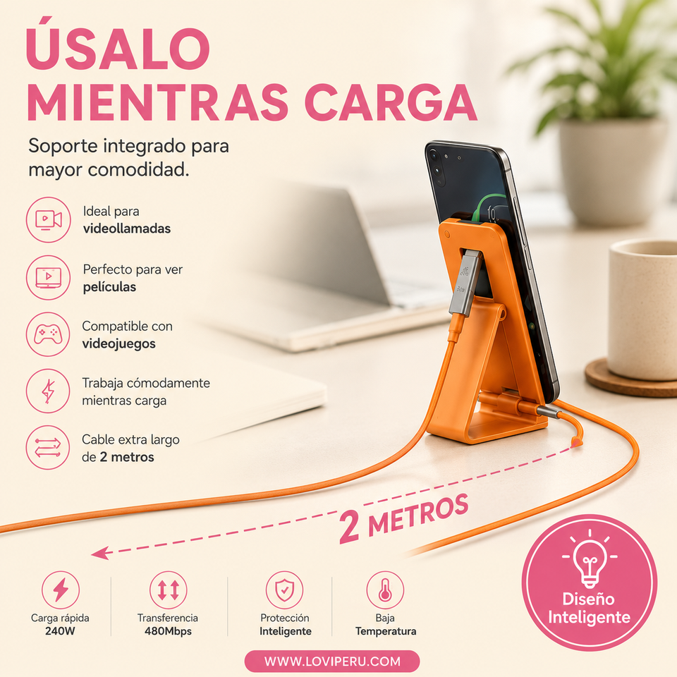 CABLE CARGA RAPIDA 240W